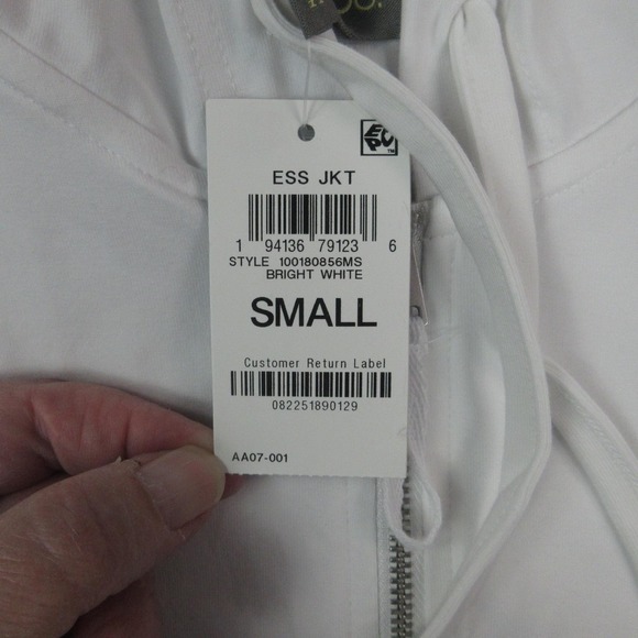 Style&Co. Hoodie Womens Small White Full Zip Jersey Knit Stretch Pockets NWT - Picture 7 of 13
